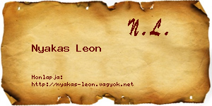 Nyakas Leon névjegykártya